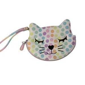 Luv Betsey Johnson Polka Dot Cat Wristlet.